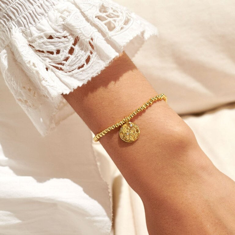 Joma Jewellery - Starsign A little SCORPIO Gold Disc Bracelet