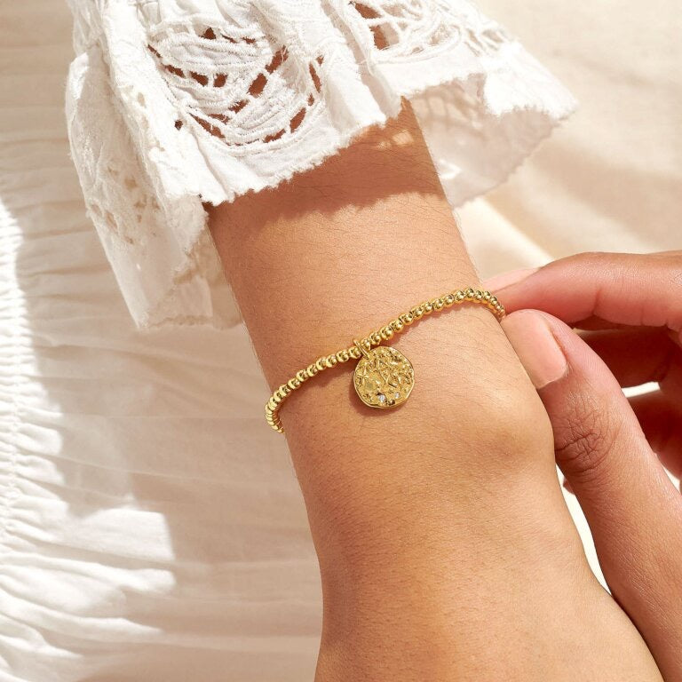 Joma Jewellery - Starsign A little SAGITTARIUS Gold Disc Bracelet