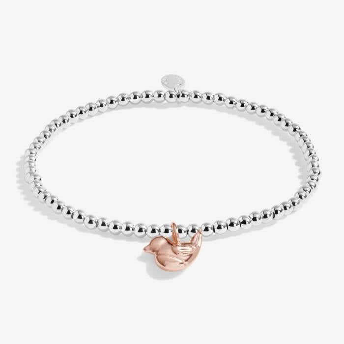 Joma Jewellery Christmas Cracker - Christmas Robin - Silver & Rose Gold Plated Bracelet