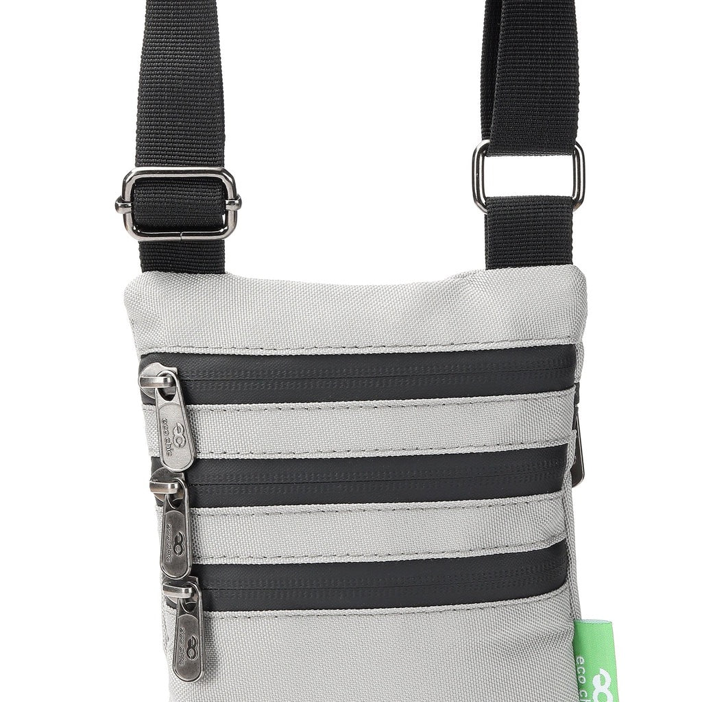 Eco Chic Recycled Phone Canvas Crossbody Bag - Concrete Grey