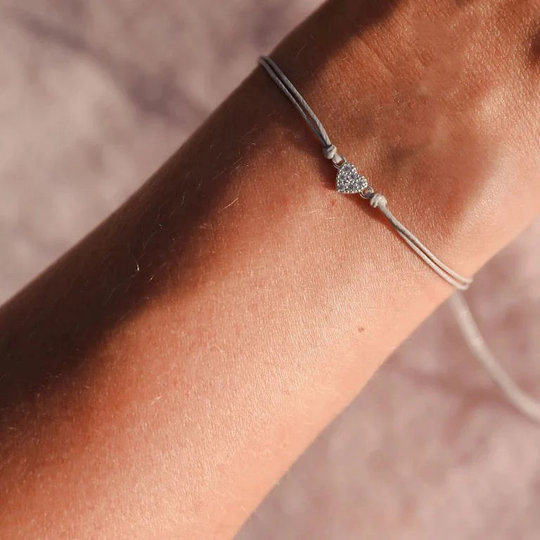 Letterbox Love Pave Cord Bracelet - I Love You to the Moon & Back