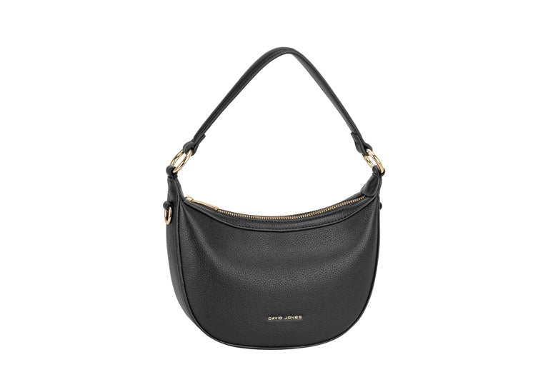 David Jones Small Scoop Shoulder/Crossbody Bag (CM7186) - Black