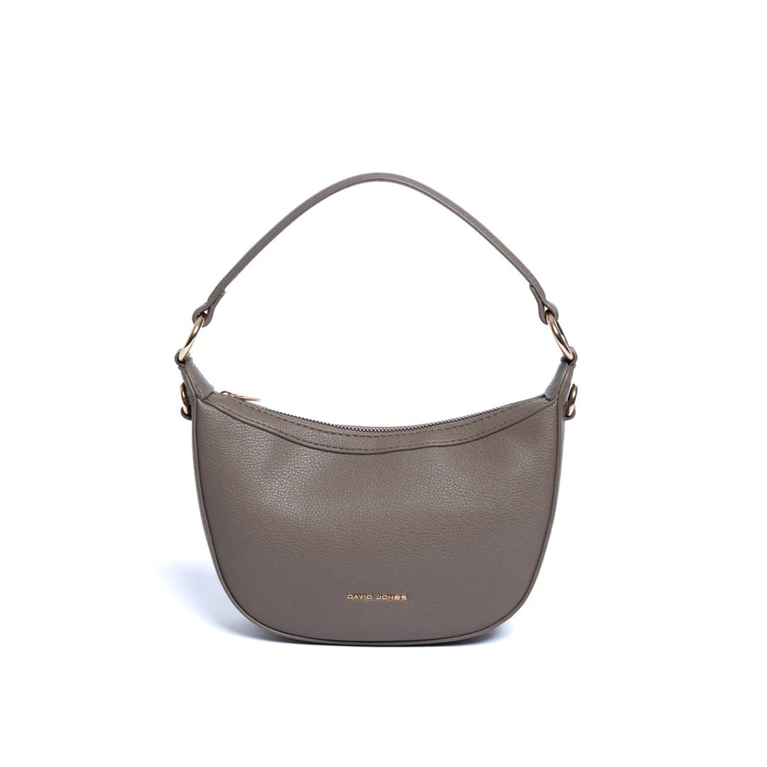 David Jones Small Scoop Shoulder/Crossbody Bag (CM7186) - Dark Taupe