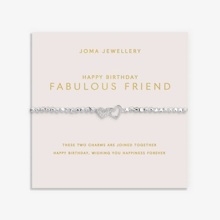 Joma Jewellery Forever Yours - Happy Birthday Fabulous Friend - Silver Plated Bracelet
