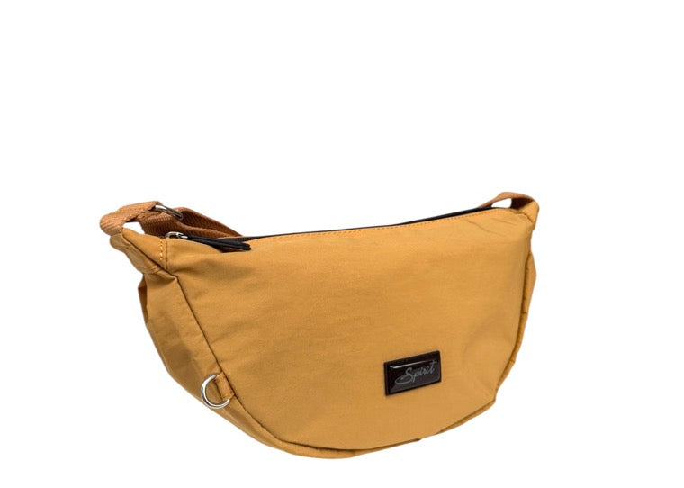 Spirit - Eco Lightweight Small Sling/Crossbody Bag (8711) - Mustard/Dark Chocolate