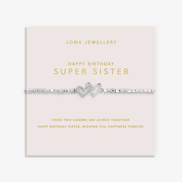 Joma Jewellery Forever Yours - Happy Birthday Super Sister - Silver Plated Bracelet