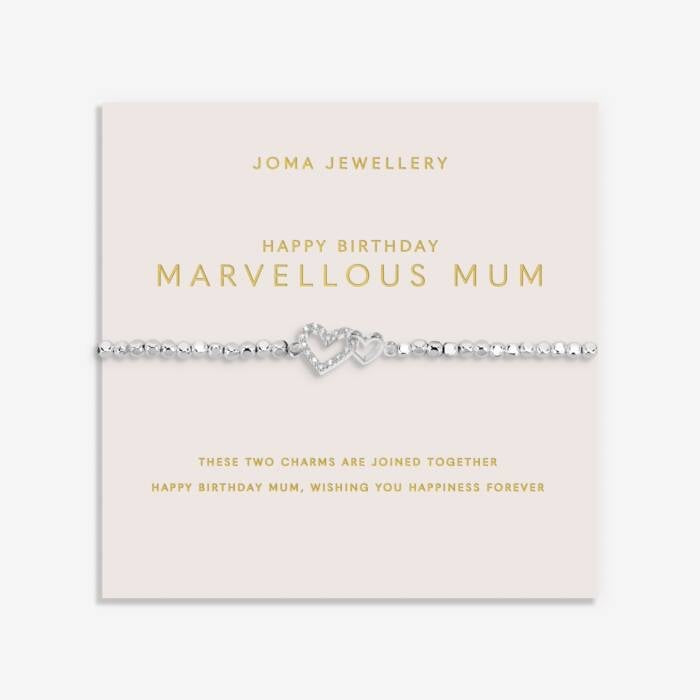 Joma Jewellery Forever Yours - Happy Birthday Marvellous mum - Silver Plated Bracelet