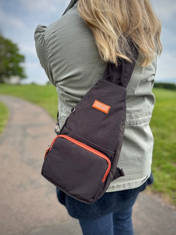 Spirit (7343) Mini Lightweight Sling Bag - Mustard/Dark Chocolate
