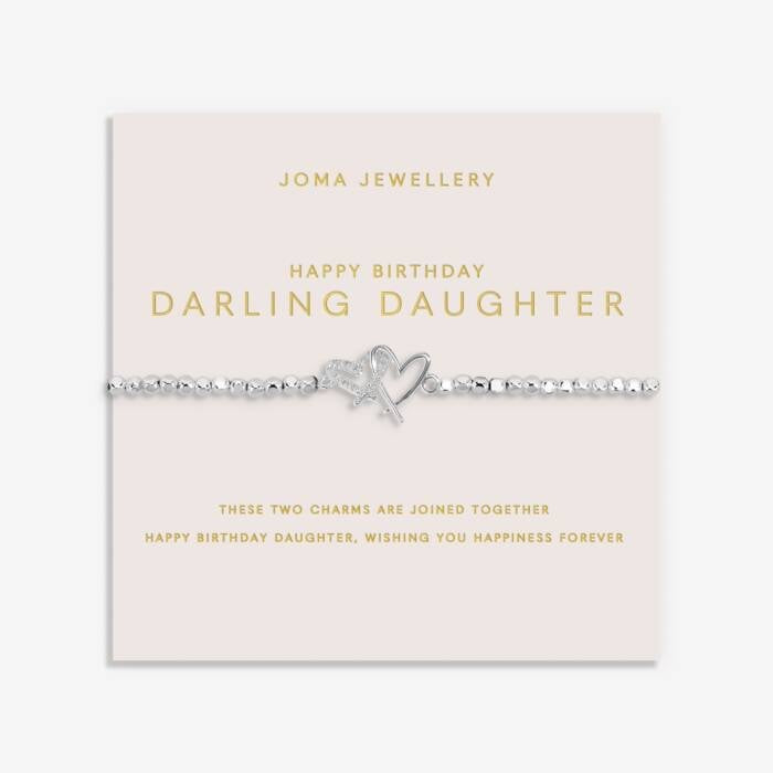 Joma Jewellery Forever Yours - Happy Birthday Darling Daughter - Silver Plated Bracelet