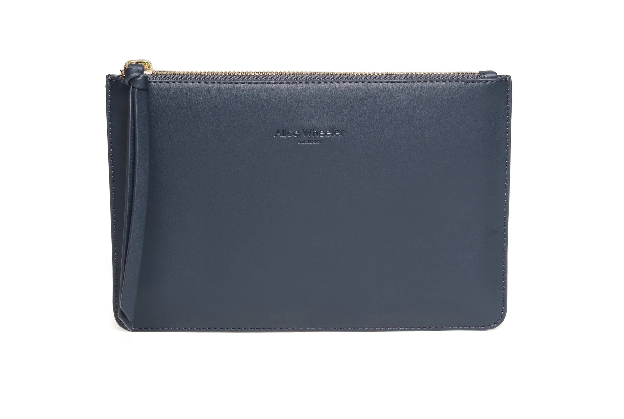 Alice Wheeler Paris Clutch/ Pouch - Nappa Collection - Navy Blue