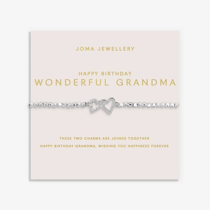 Joma Jewellery Forever Yours - Happy Birthday Wonderful Grandma - Silver Plated Bracelet