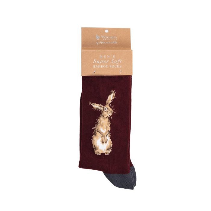 The Hare Mens Bamboo Socks - Wrendale Designs