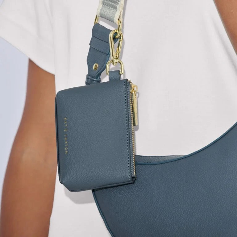 Katie Loxton Evie Clip On Accessory - Coin Purse - Light Navy Blue
