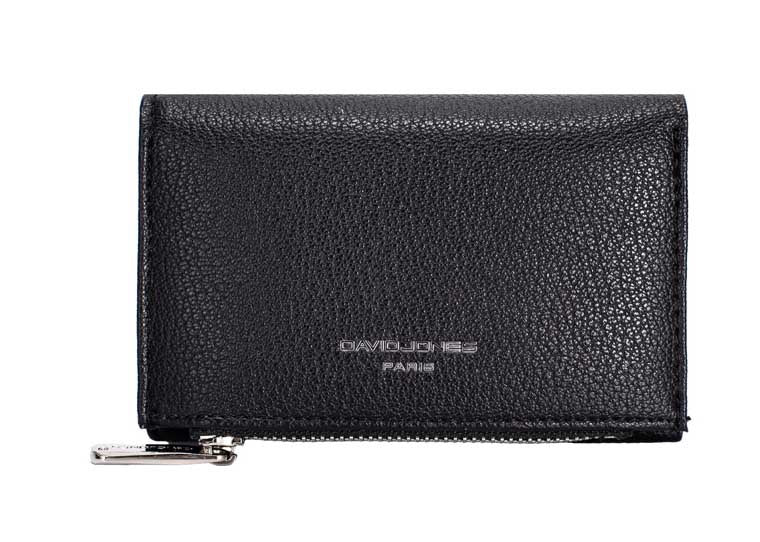 David Jones (DJ0087) Small Zip Pocket & Tri-Fold Purse - Black