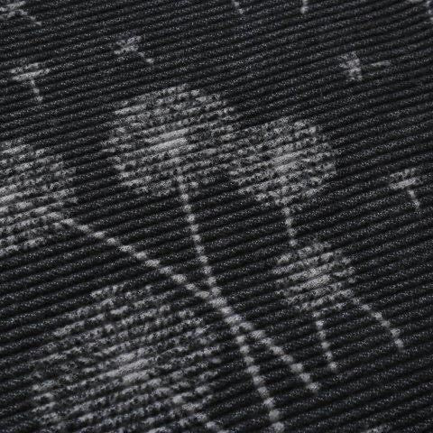 Black & Grey - Dandelion - Reversible RIBBED Scarf