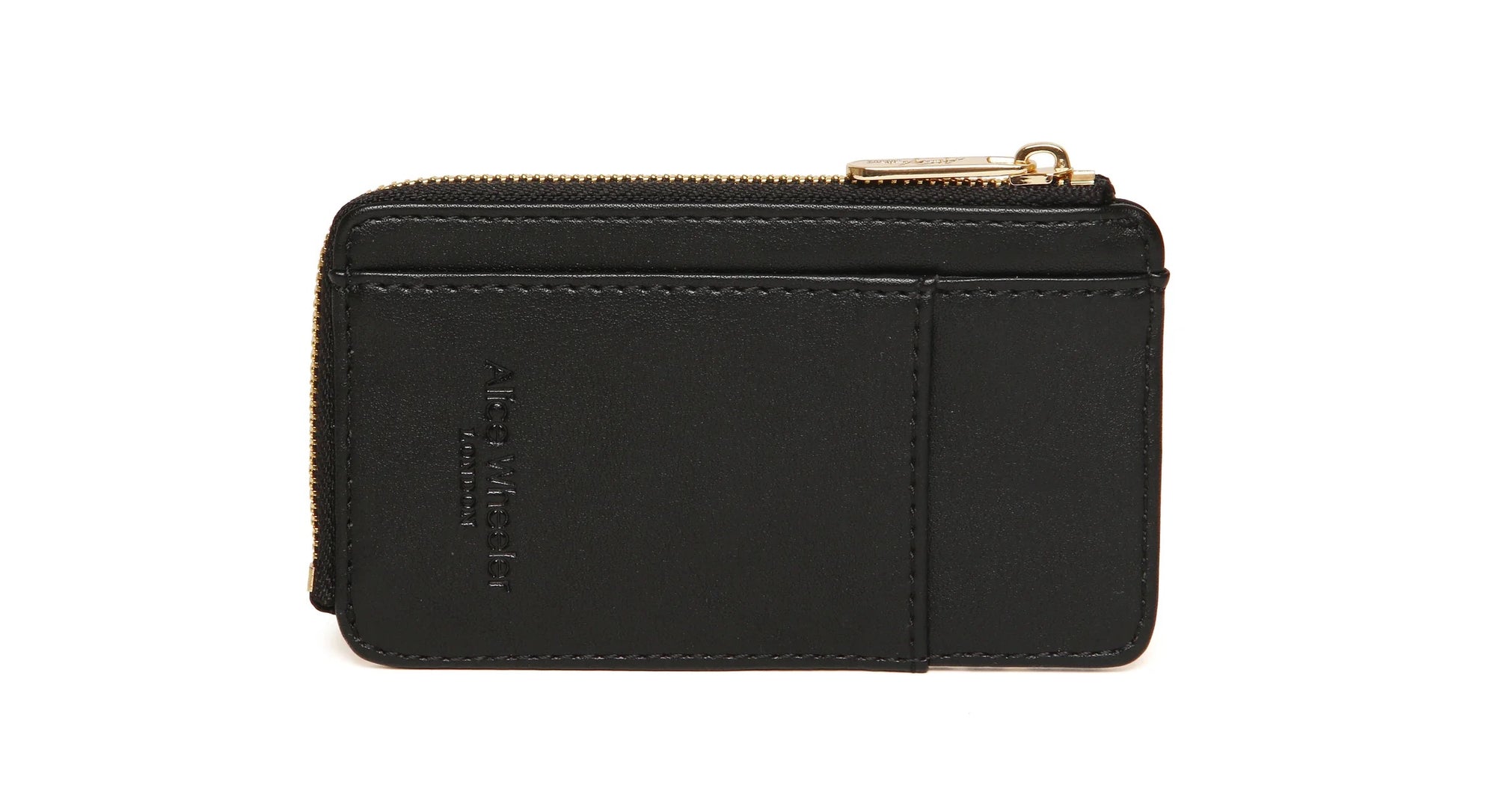 Alice Wheeler - Light Leopard Bath Coin & Card Purse - Black