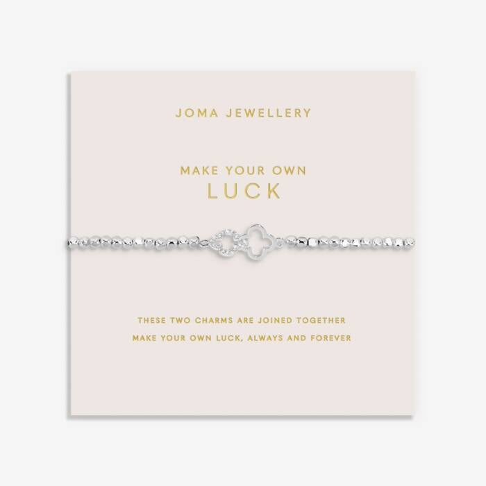 Joma Jewellery Forever Yours - Make Your Own Luck - Silver Plated Bracelet