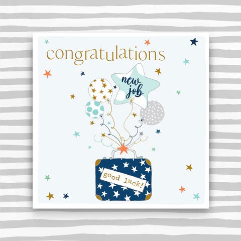 Molly Mae Congratulations New Job Briefcase & Balloons Card