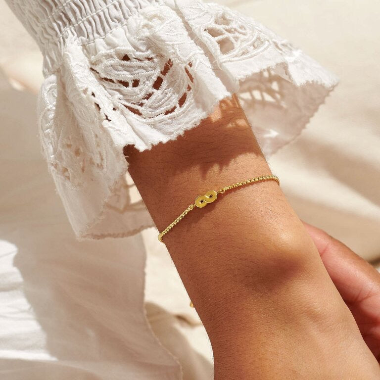 Joma Jewellery -Infinity - Gold Mini Charms Slider Bracelet
