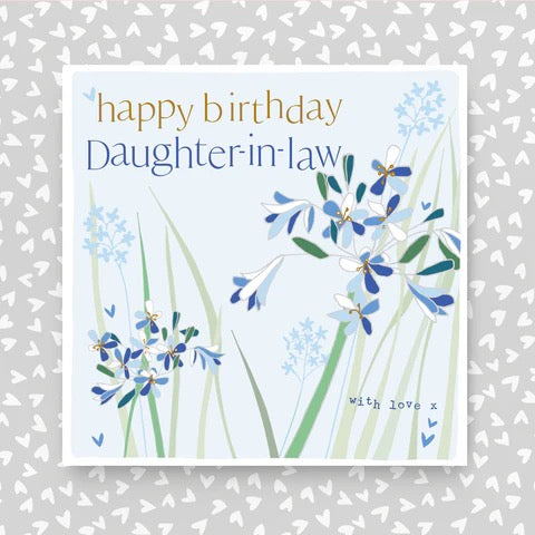 Molly Mae Daughter-in-Law Blue Floral Card