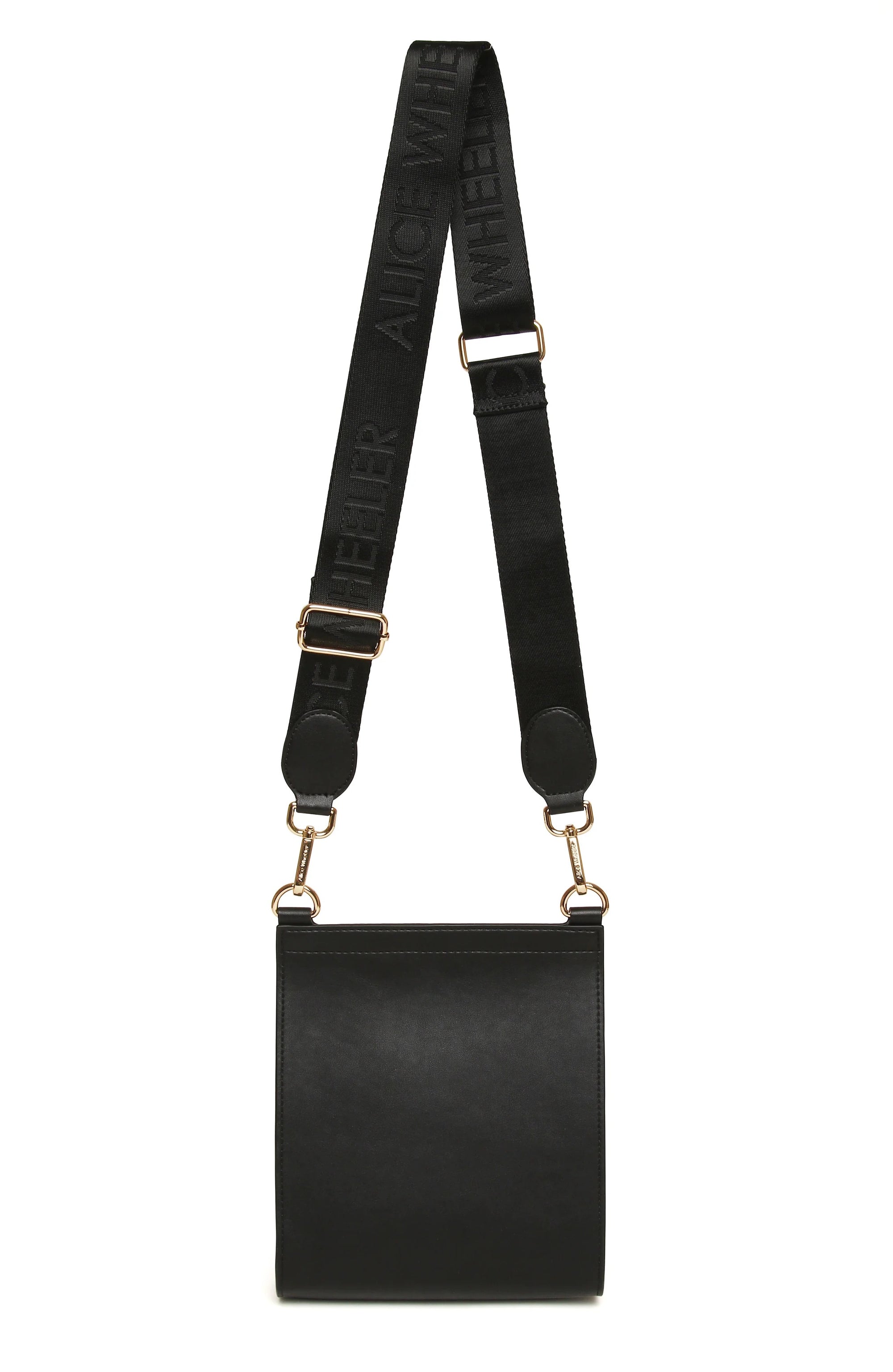 Alice Wheeler -Light Leopard Animal Print Bloomsbury Crossbody Handbag - Black