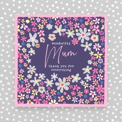 Molly Mae Wonderful Mum Thank You for Everything Pink & Navy Card