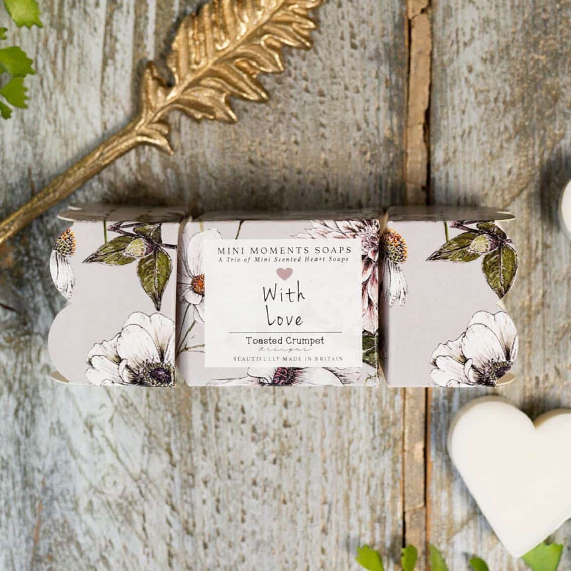 Toasted Crumpet - The Blanc Collection -With Love - Mini Boxed Soaps