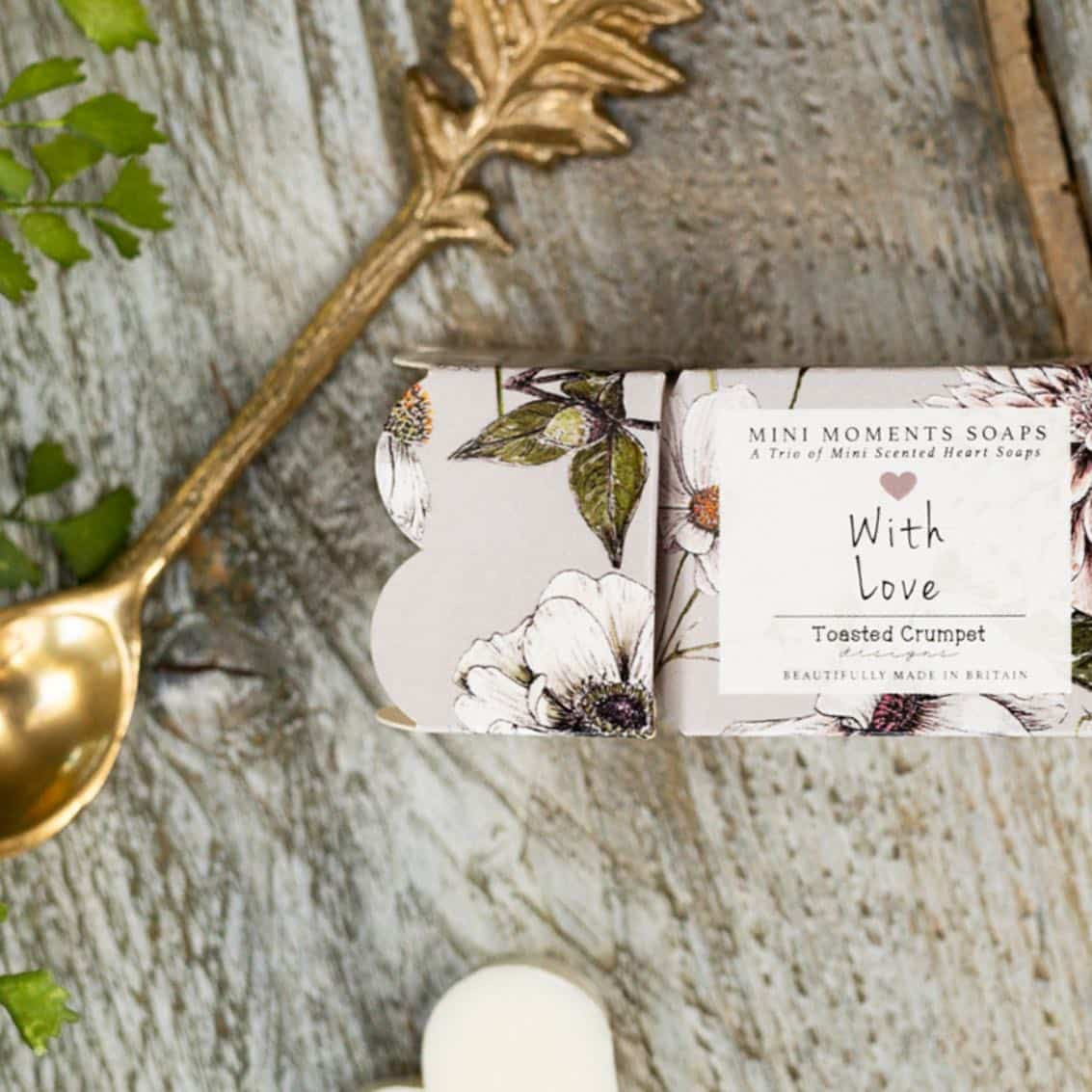 Toasted Crumpet - The Blanc Collection -With Love - Mini Boxed Soaps