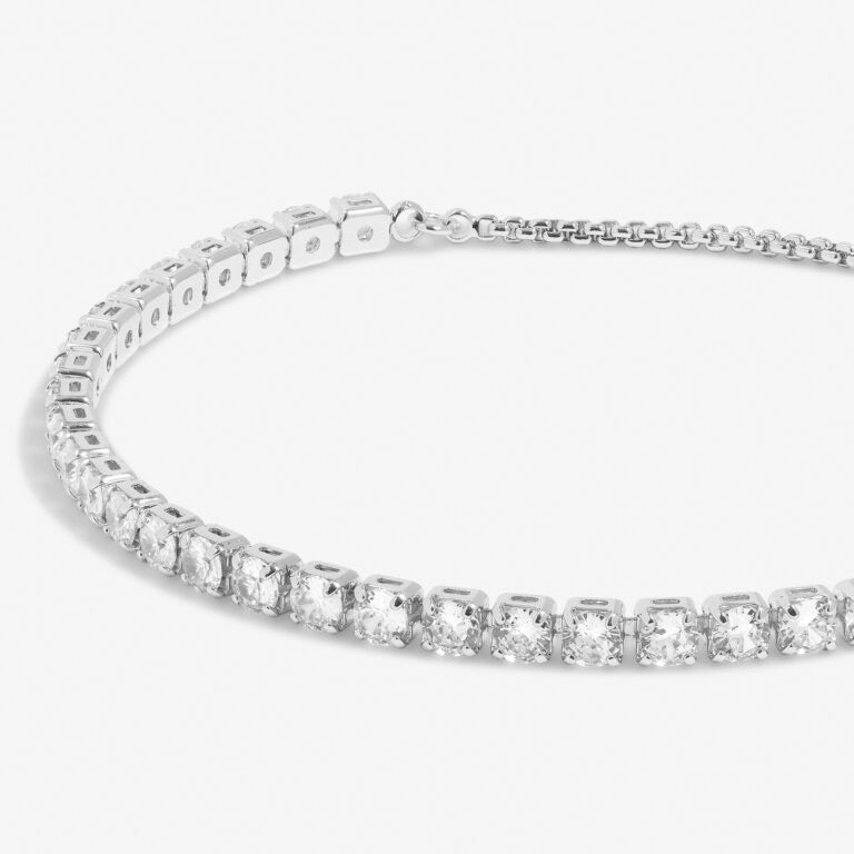 Joma Jewellery - Cubic Zirconia Tennis - Silver Slider Bracelet