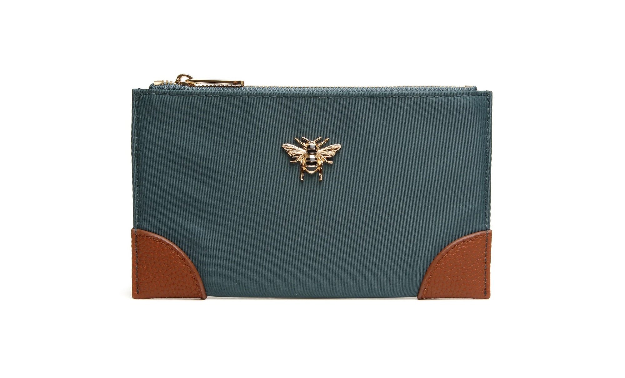 Alice Wheeler - Brompton Purse - Teal Blue/Tan