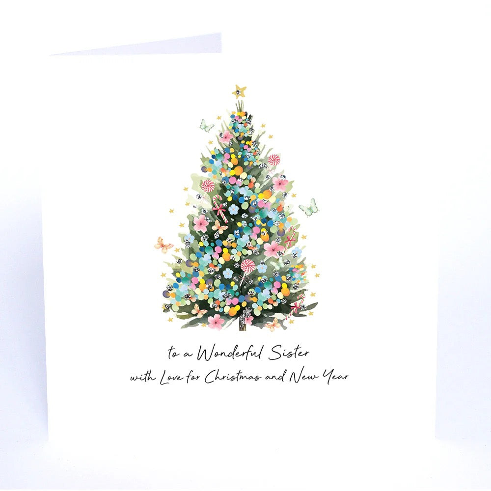 Five Dollar Shake - Wonderful Sister Colourful Christmas Tree - Christmas Card