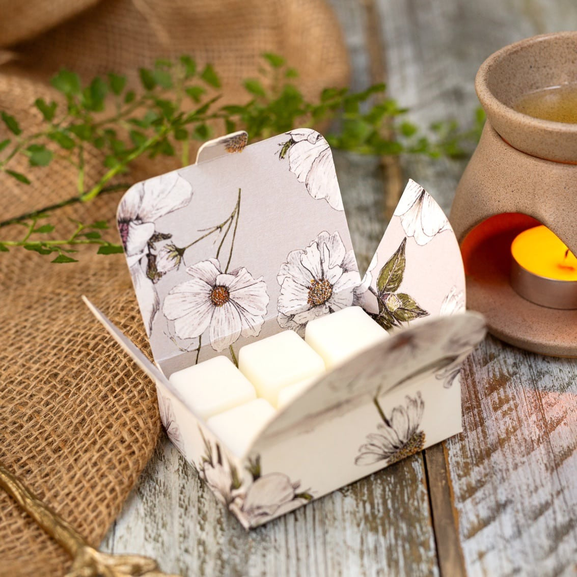 Toasted Crumpet - Lime, Basil & Bergamot - Boxed Soy Wax Melts - The Blanc Collection