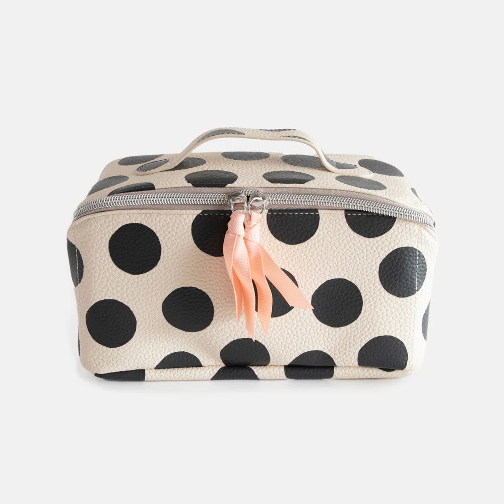 Caroline Gardner - Monochrome Spots - Flat Lay Washbag