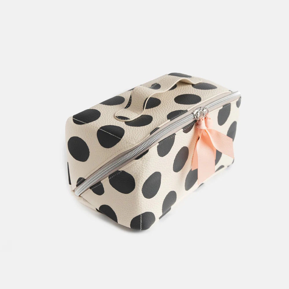 Caroline Gardner - Monochrome Spots - Flat Lay Washbag