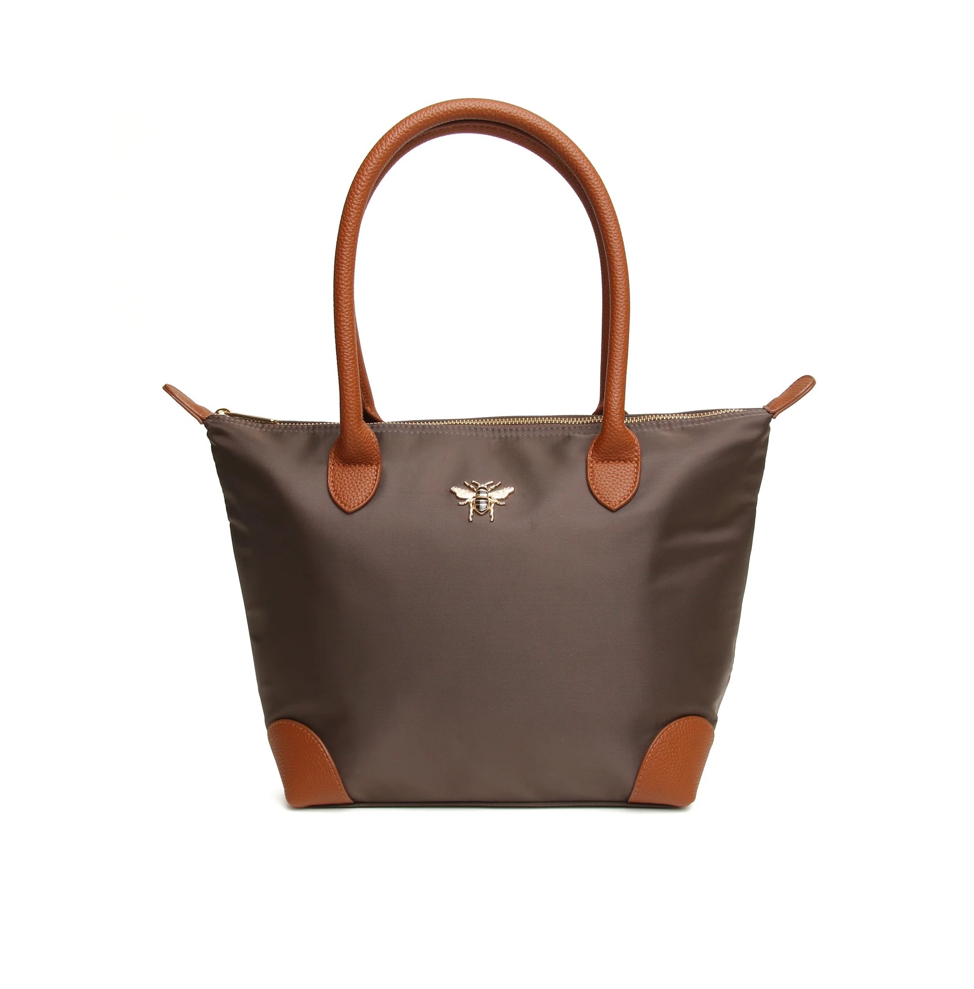 Alice Wheeler - Shoreditch Medium Tote Bag - Chocolate/Tan