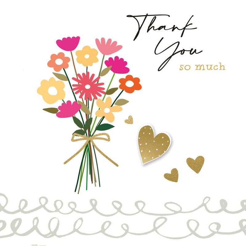 Thank You So Much Bouquet Card - Hammond Gower