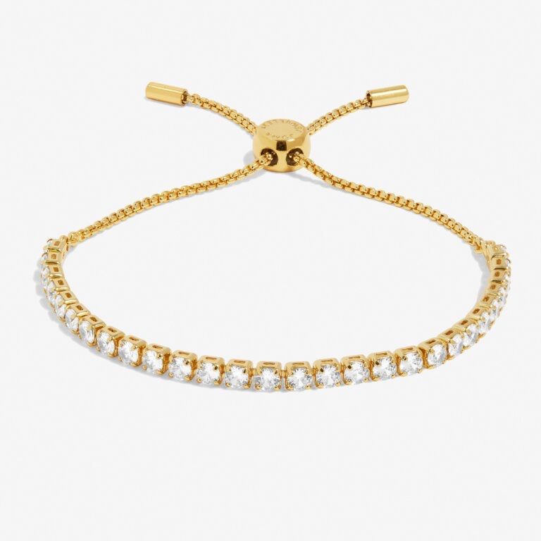Joma Jewellery - Cubic Zirconia Tennis - Gold Slider Bracelet