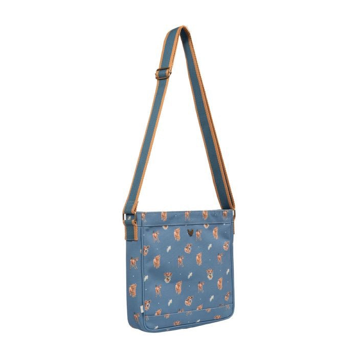 Wrendale Everyday 'Farmyard Friends' Canvas Crossbody Bag - Cow