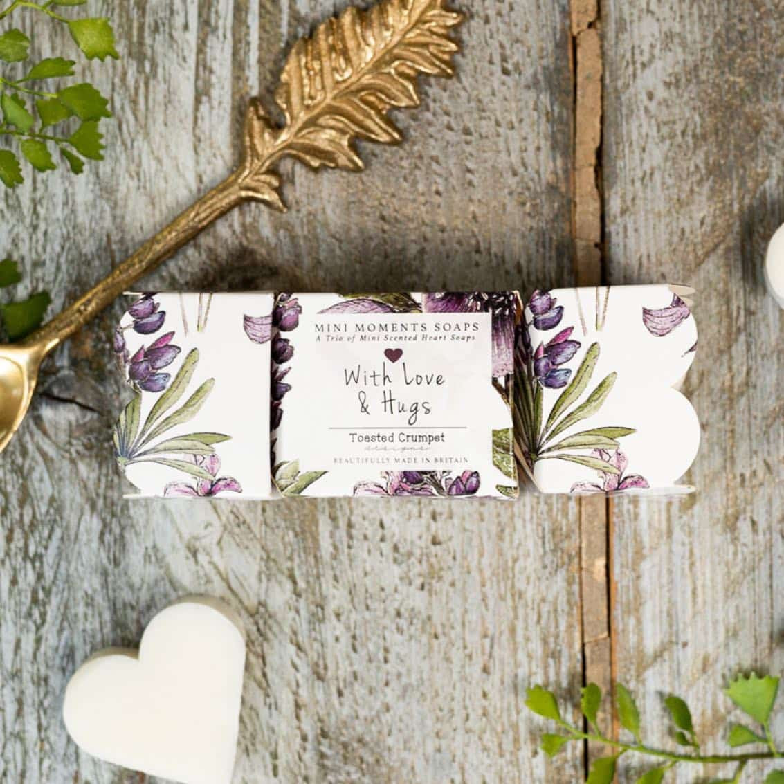 Toasted Crumpet - The Mulberry Collection -With Love & Hugs - Mini Boxed Soaps