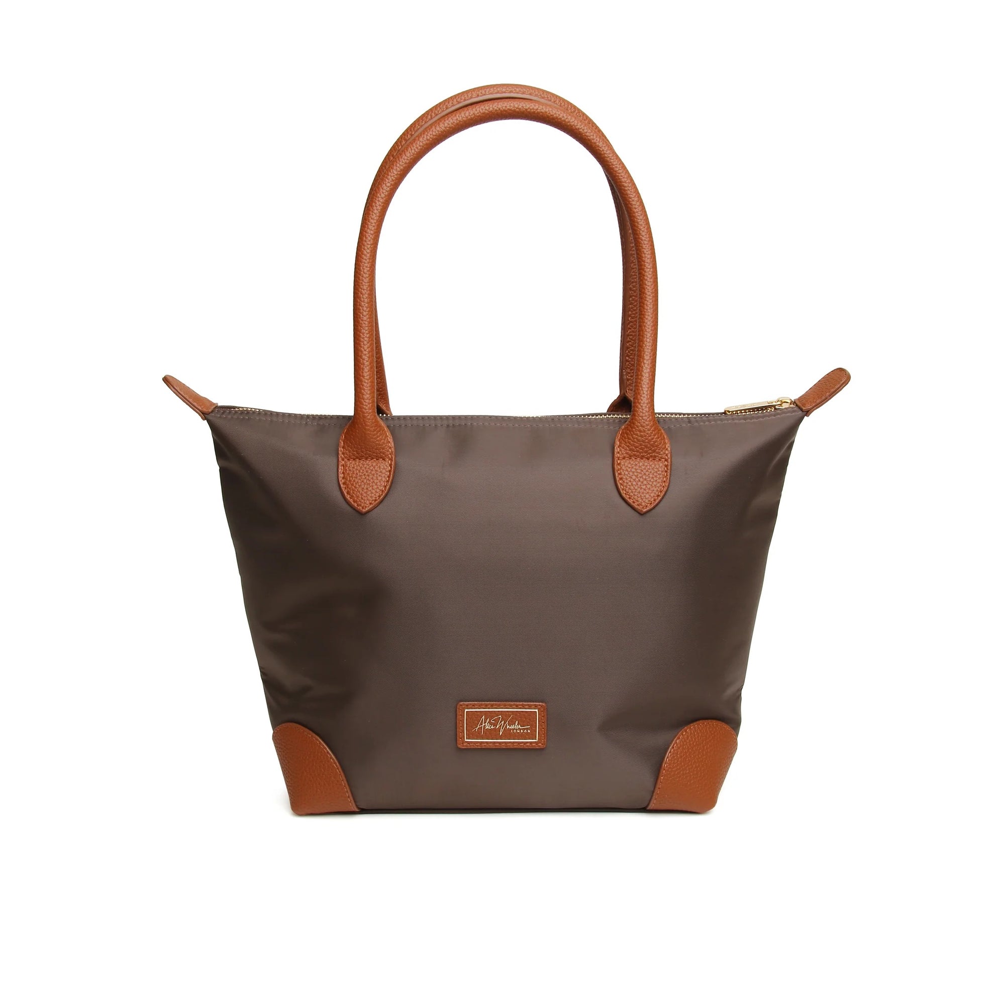 Alice Wheeler - Shoreditch Medium Tote Bag - Chocolate/Tan
