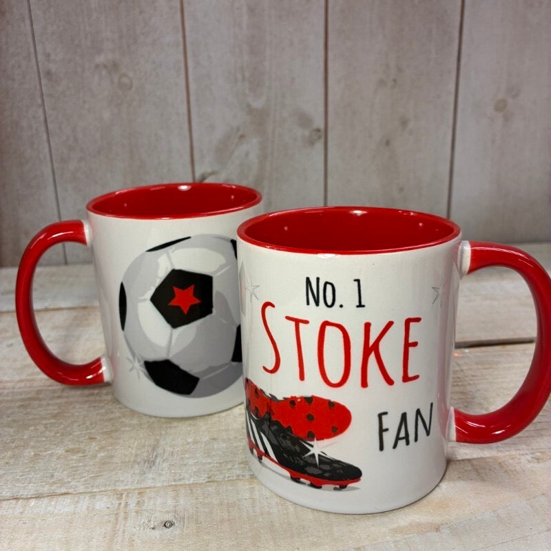 Stoke City No 1 Fan Mug - White Cotton Cards