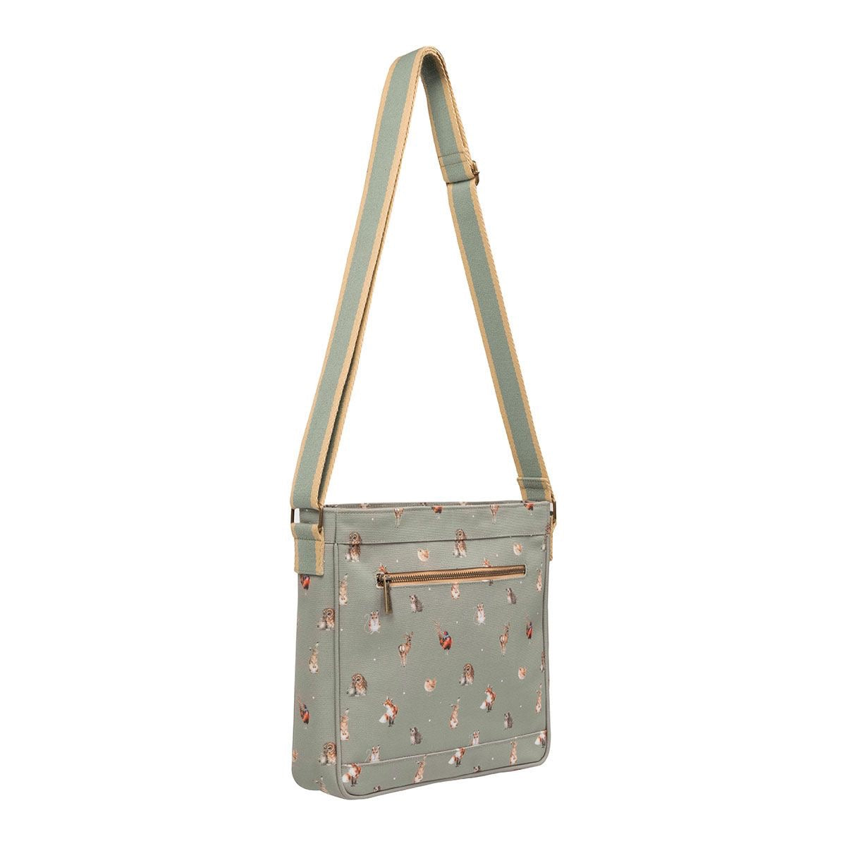 Wrendale Everyday 'Woodlander' Canvas Crossbody Bag - Green