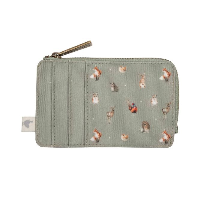 Wrendale Designs 'Woodlander' Hedgehog Coin & Card Purse - Green