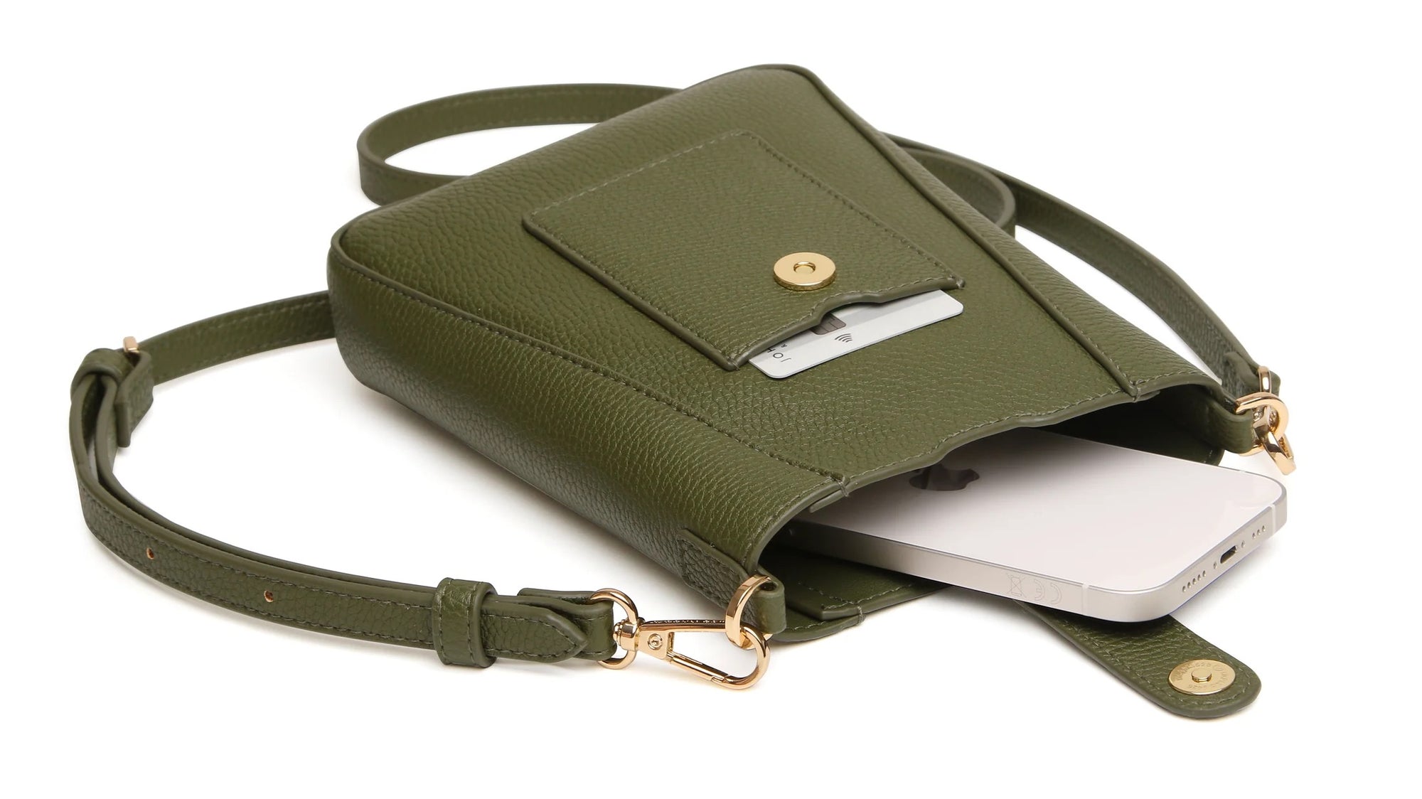 Alice Wheeler - Olive Green - Kensington Phone Crossbody Bag