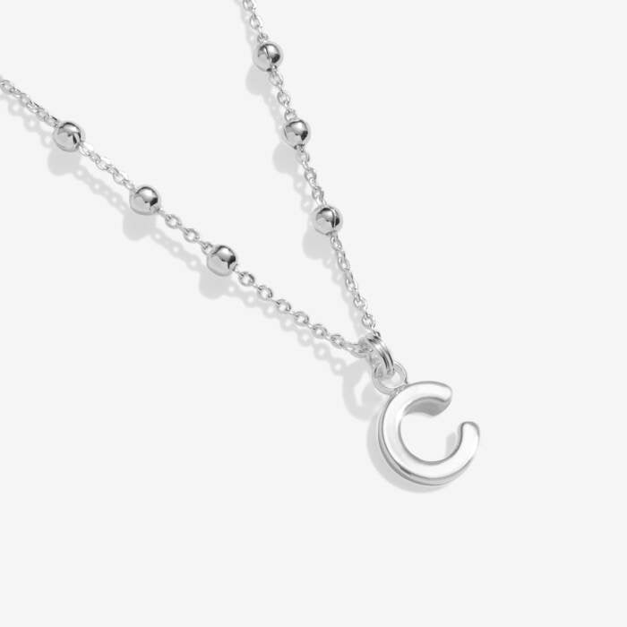 Joma Jewellery Alphabet - A Little - C - Silver Plated Necklace
