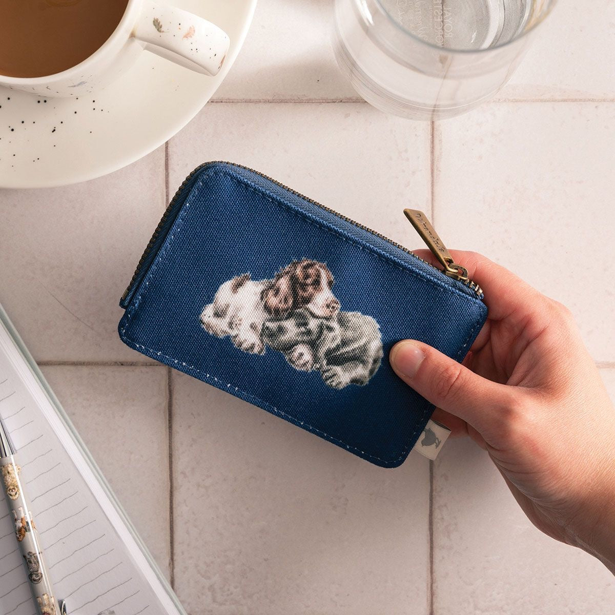 Wrendale Designs 'A Dog's Life' Dog Coin & Card Purse - Dark Blue