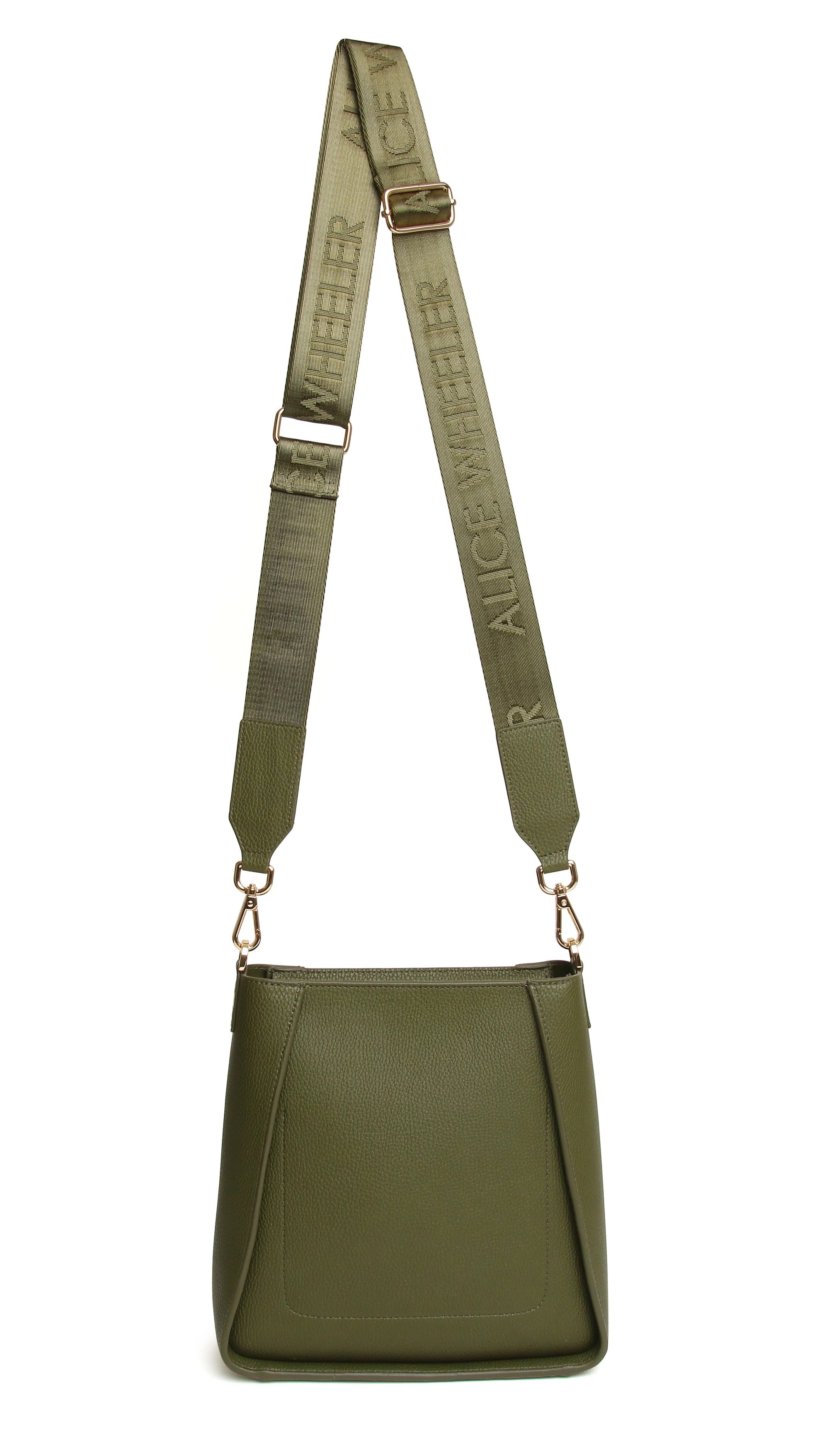 Alice Wheeler - Olive Green - Kensington Medium Upright Crossbody Bag