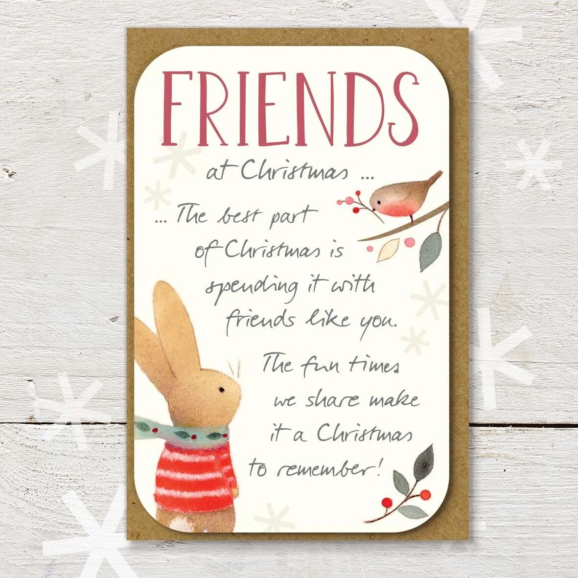 MINI KEEPSAKE - Friends - Christmas Blank Mini Card - Ginger Betty