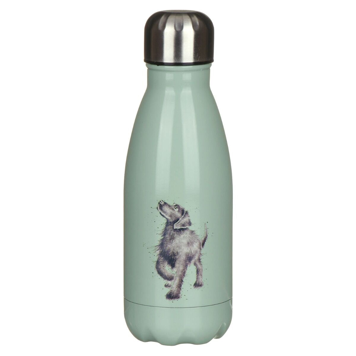 Wrendale Designs 'Hopeful' Small Water Bottle 260ml (Gift Boxed) - Sage Green