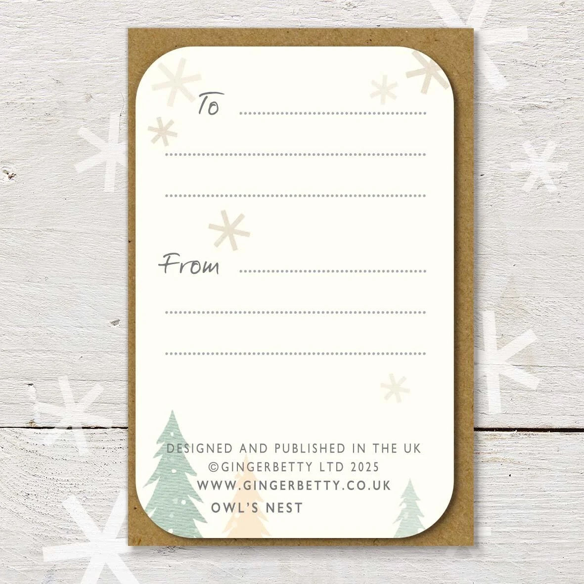 MINI KEEPSAKE - Family - Christmas Blank Mini Card - Ginger Betty